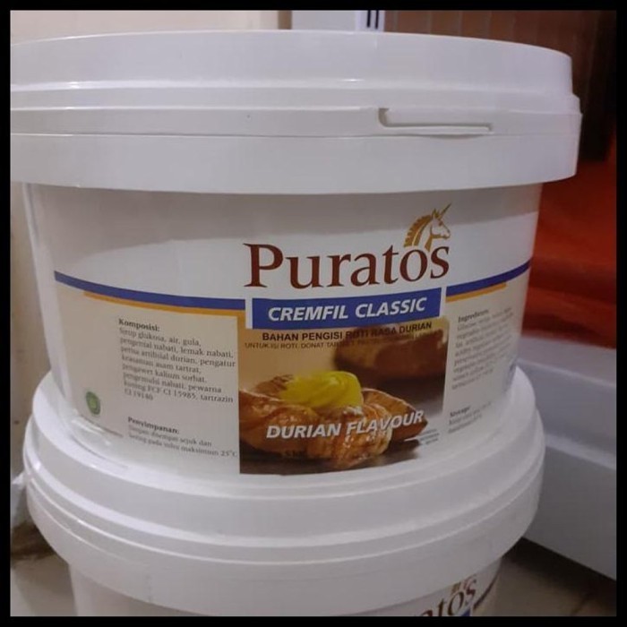 

Selai Durian Puratos Cremfil Clasic / Filling Topping Repack 1Kg