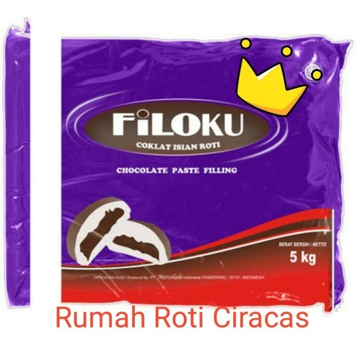 

Selai Chocolate 5Kg Filoku Isian Roti Coklat Filling 1000Gr Choc Lumer