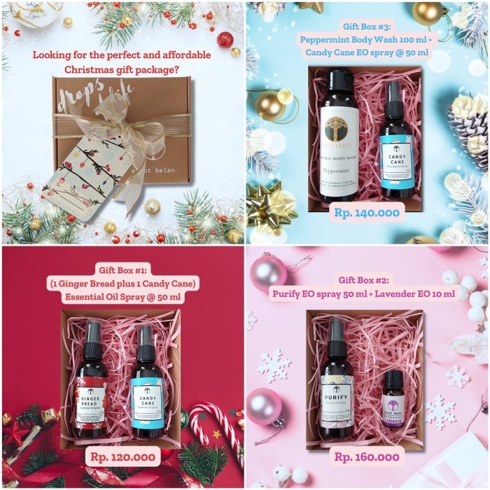 

Ready Christmas hamper gift kado natal paket essential oil spray