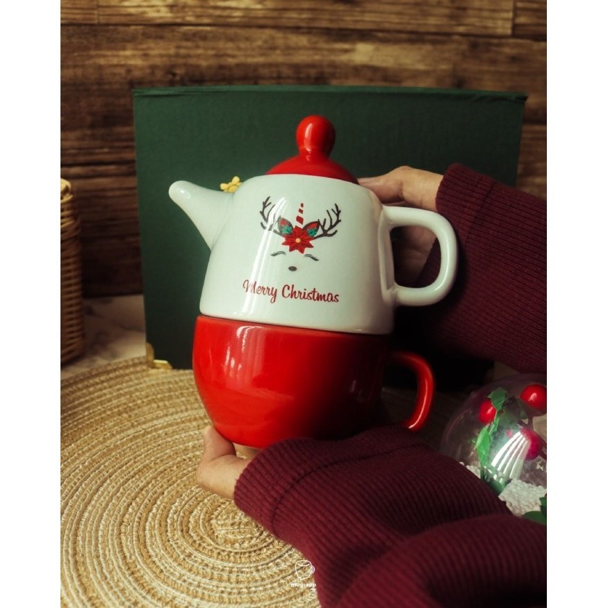 

Ready MUGAPP HAMPERS NATAL CHRISTMAS GIFT HAMPERS KERAMIK TEKO SUSUN AAP