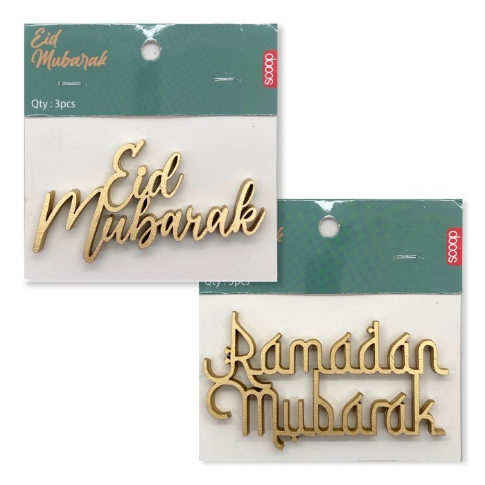 

Ready Scoop Dekorasi Lebaran / Ramadhan Hampers Tulisan Eid Mubarak (3pcs) 6
