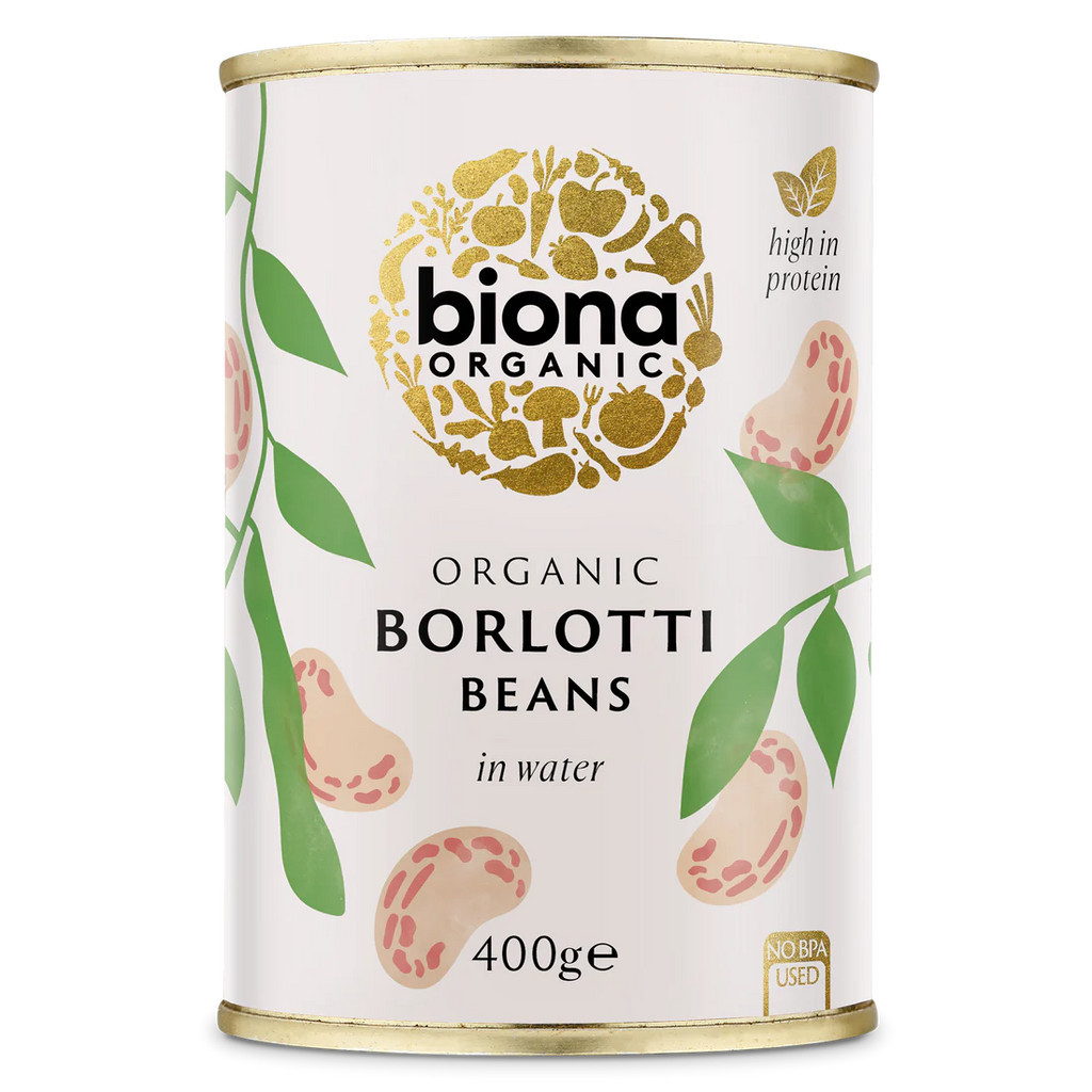 

Biona Organic Borlotti Beans 400g – Kacang Borlotti Organik Kalengan