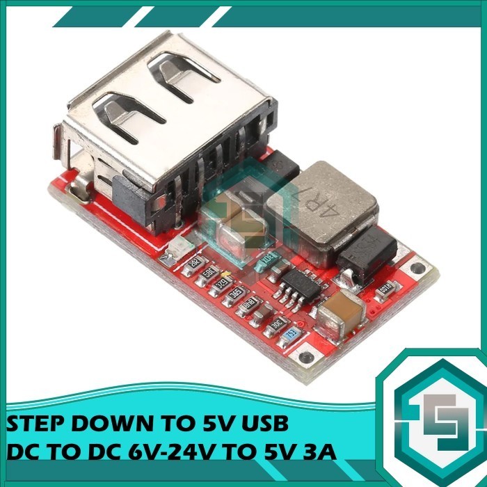 STEP DOWN DC TO DC USB CONVERTER 6V-24V TO 5V 3A MODULE USB CHARGER