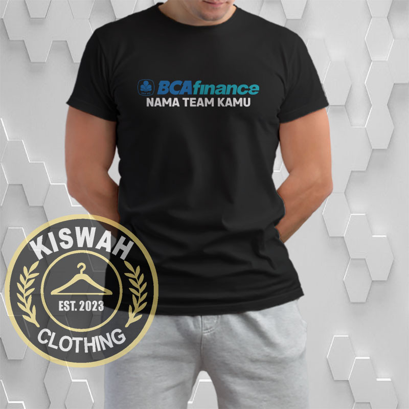 Kaos Tshirt BCA Finance Logo Gratis Nama Team Kamu Baju Perusahaan