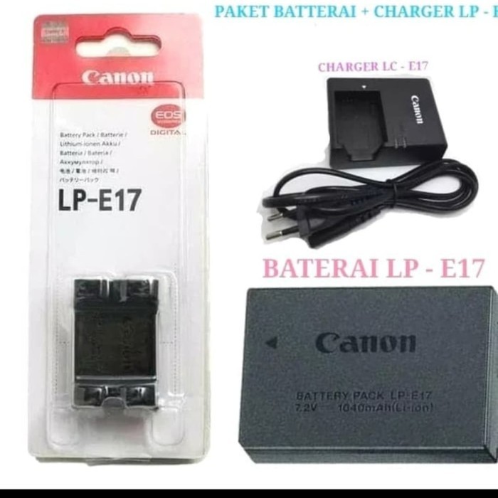 Paket Batre Charger Kamera Canon Eos 77D