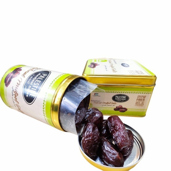 

Kurma - Kurma Medjool Jumbo//Grade A Premium//Kemasan Kaleng 500Gr//Palistine