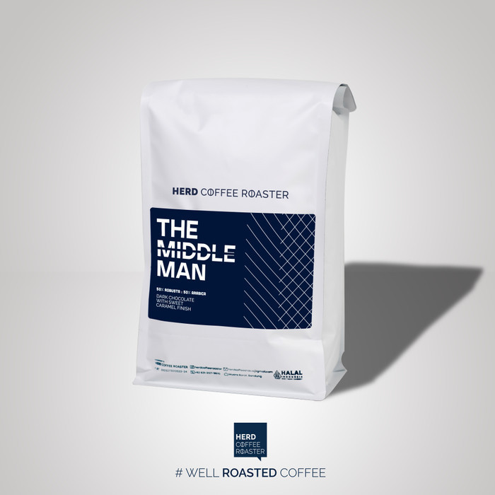 

Biji Kopi MIDDLE MAN 50:50 Blend Espresso Blend 1 KG Herd Coffee