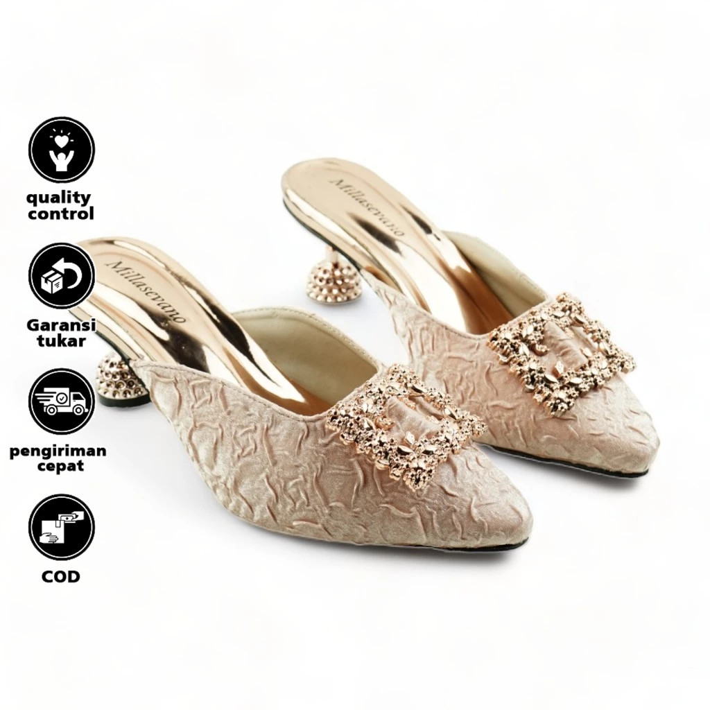 Sendal Heels Wanita Terbaru Kekinian 2024 Jumbo Sandal Kondangan Ibu Ibu Hils Kerja Wisuda Bisa Cod 