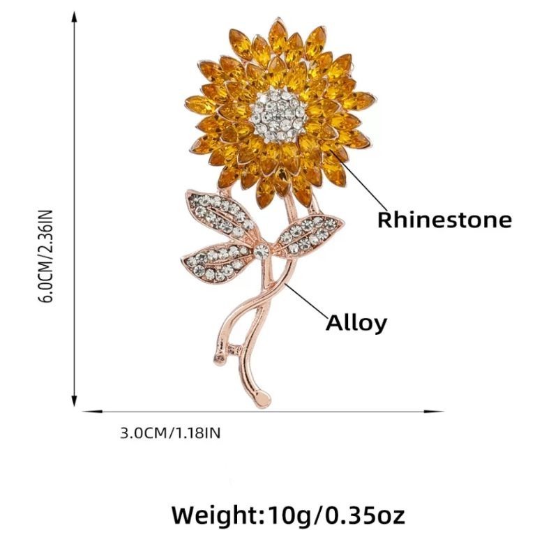 BROS BUNGA MATAHARI - BROOCH SUNFLOWER - BROS WANITA SIMPLE ELEGAN