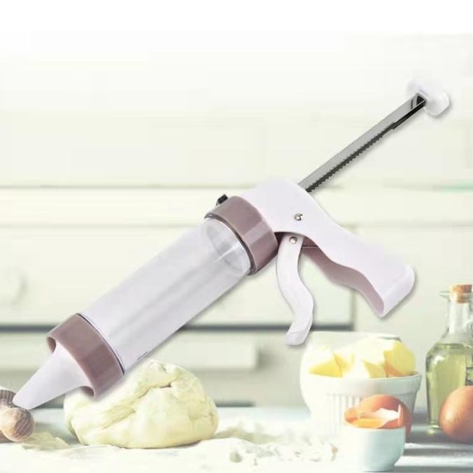 ekonomis- cookies press set semprit alat cetak kue kering cake mold gun 20pc