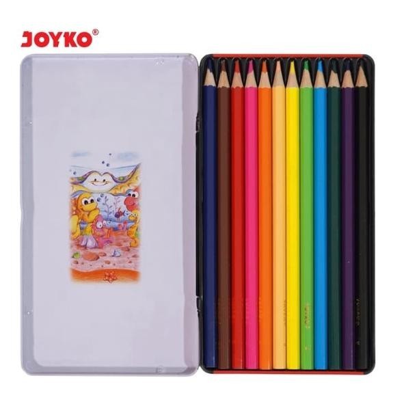 

JOYKO PENSIL WARNA CP 12 TC / 12 WARNA CASE KOTAK COLOUR PENCILS COLOR CP-12TC KALENG SET MURAH