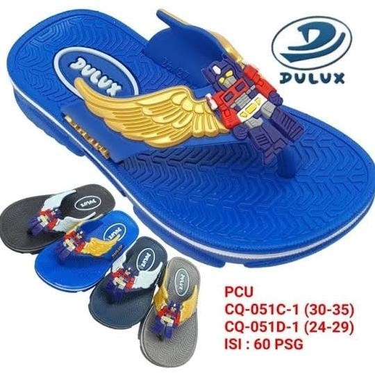 [ New ] Grosir Sandal Sendal Anak Laki Dulux Cq 051 Size 24 - 29 Motif Robot Original