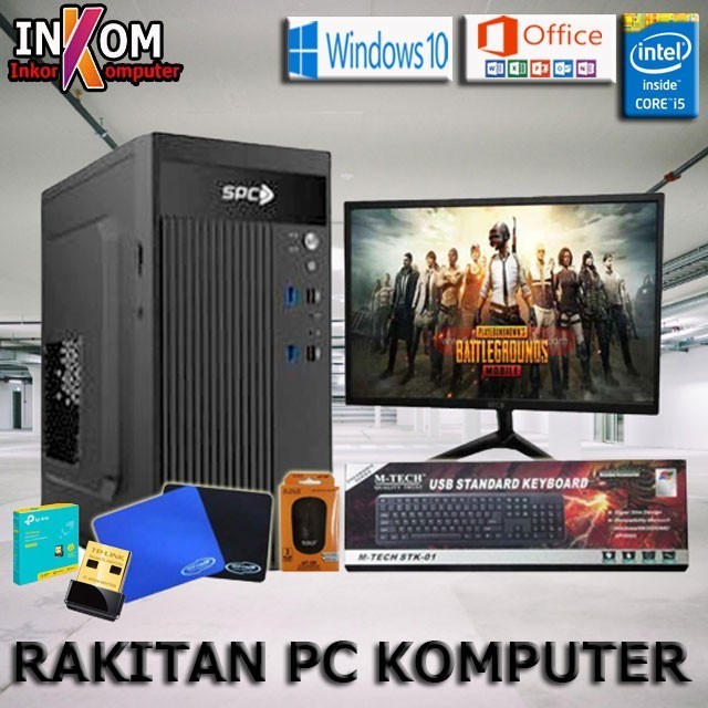 PC CPU Komputer Rakitan Lengkap Core i5 + Monitor LG 22" - SIAP PAKAI