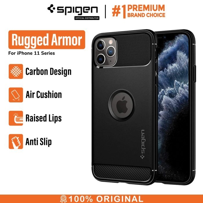 Case iPhone 11 Pro Max / 11 Pro / 11 Spigen Carbon Fiber Rugged Armor
