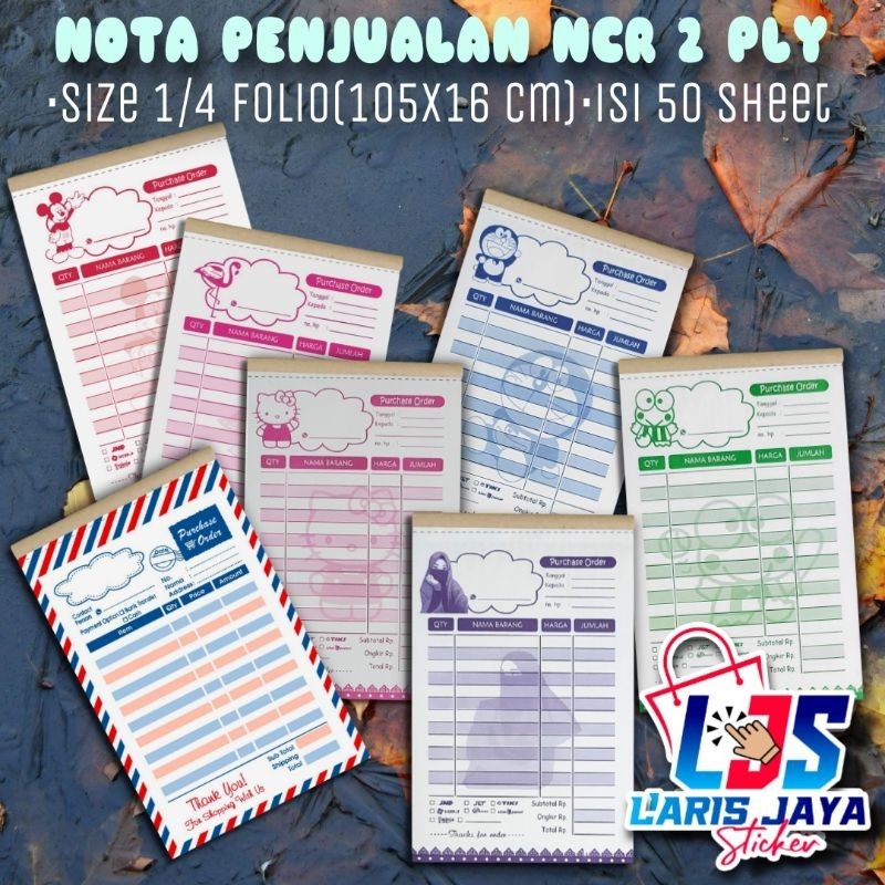 

NOTA PENJUALAN NCR 2 PLY 1/4 FOLIO