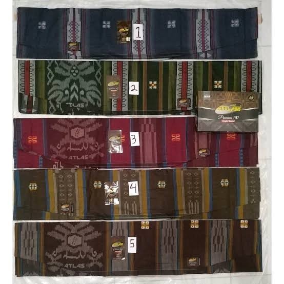 sarung atlas premium 790 songket Silver