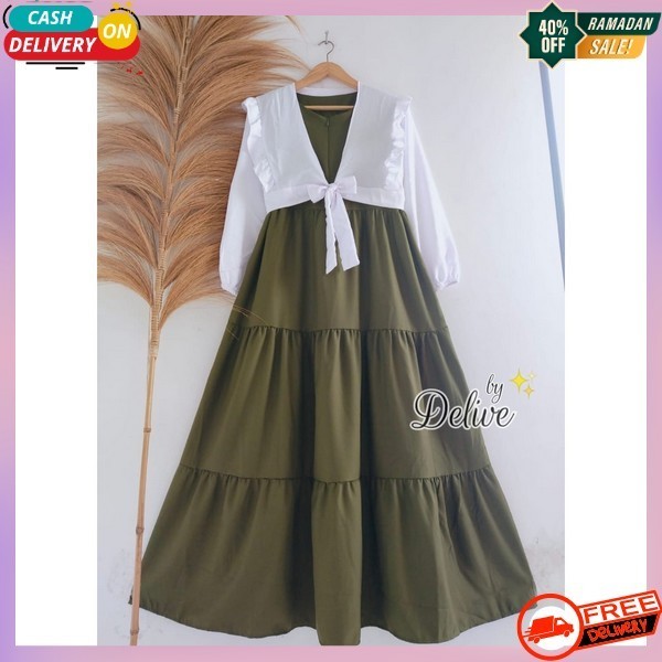 Dress Gamis Gamis Anak Perempuan Remaja Usia Tanggung Anak Cewek Syari Kekinian Games Remaja Import 