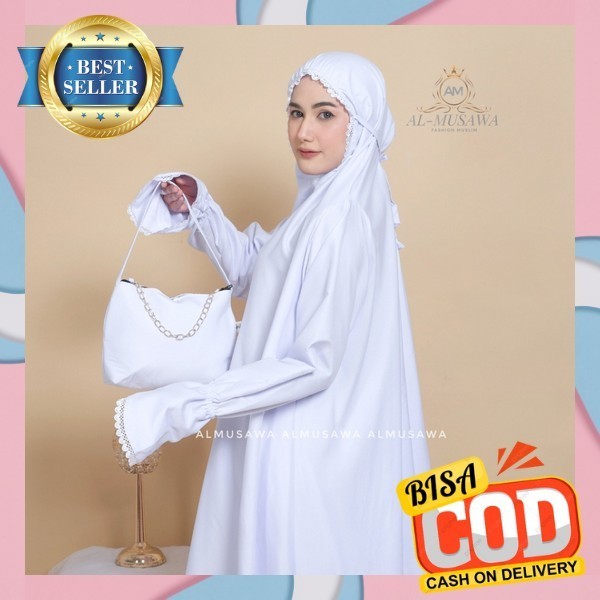 Mukema Mewah Putih Mukenq Warna Muknah Mykena Remaja Mujena Terbaru 2024 Mikena Mukwna Travel Lebara