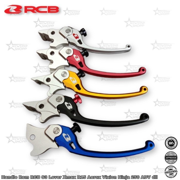 Terlaris Handle rem rcb lever set tipe S2 bahan full Alloy Vixion GSX CBR Sonic