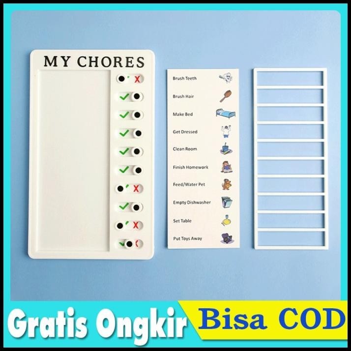 

BEST DEAL PAPAN JADWAL BELAJAR TO DO LIST TIME TABLE MY CHORES CHECKLIST BOARD !!!!!!!
