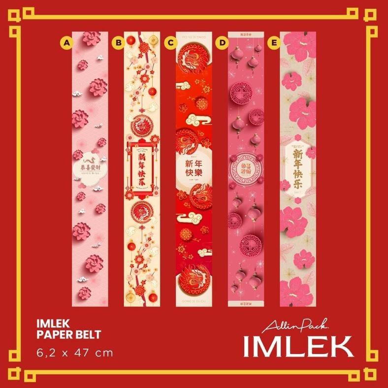 

Hemat Besar" isi 15pcs Paper Belt Imlek PANJANG Glossy 2024 / Paper sleeve CNY 2024 / sabuk imlek / sincia ||