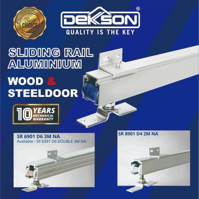 Terlaris Rel Sliding/Sliding Track Door Aluminium Dekkson D3 panjang 1.8meter