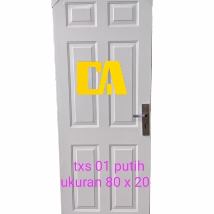 Terlaris PINTU BAJA + KUSEN + KUNCI PINTU KODAI TX01 COKLAT