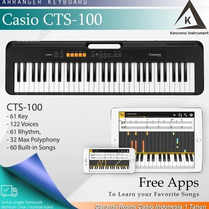 Keyboard Casio Cts100 / Ct-S100 / Cts 100 Garansi Resmi