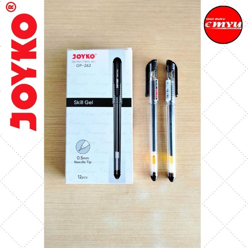 

Joyko pulpen gel 0.5 mm Hitam GP-262 Isi 12pcs