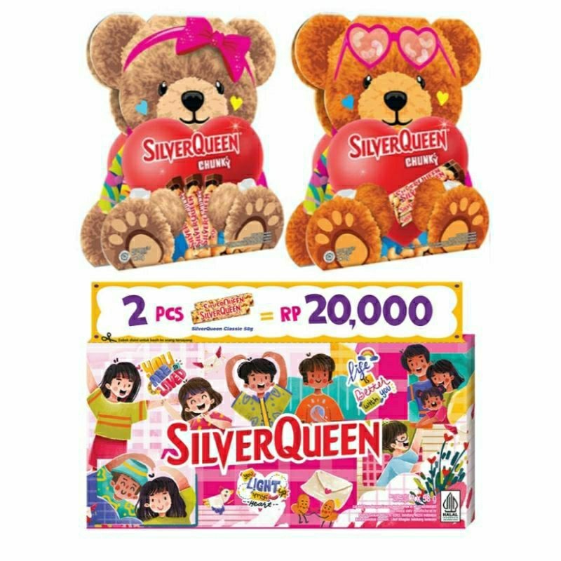 

S57 COKLAT SILVERQUEEN BERUANG PROMO VALENTINE SILVER QUEEN BUY1 GET 1 SUV