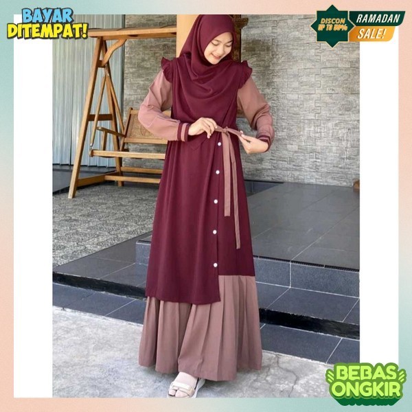 Baju Muslim Wanita Terbaru 2024 Games Dewasa Gamis Jumbo Games Orang Tua Games2023Kapelan Istri Maxi