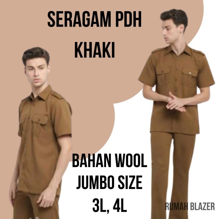 Promo Seragam Asn , Pns ,Pemda Khaki Jumbo Size
