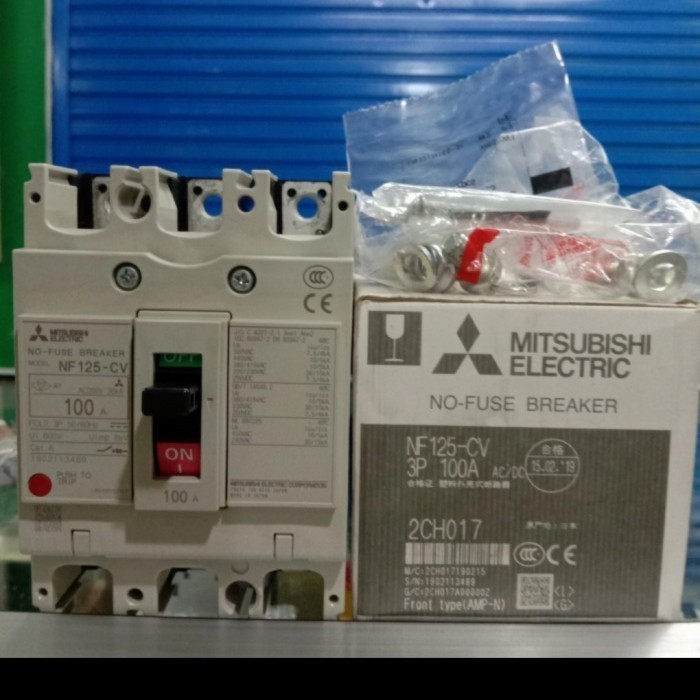 NFB MCCB BREAKER MITSUBISHI NF-125CV NF125-CV 100A 100 A