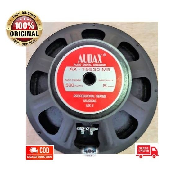 Audax Speaker 15 Inch Daya 500 Watt Ax-15530 Full Range Asli