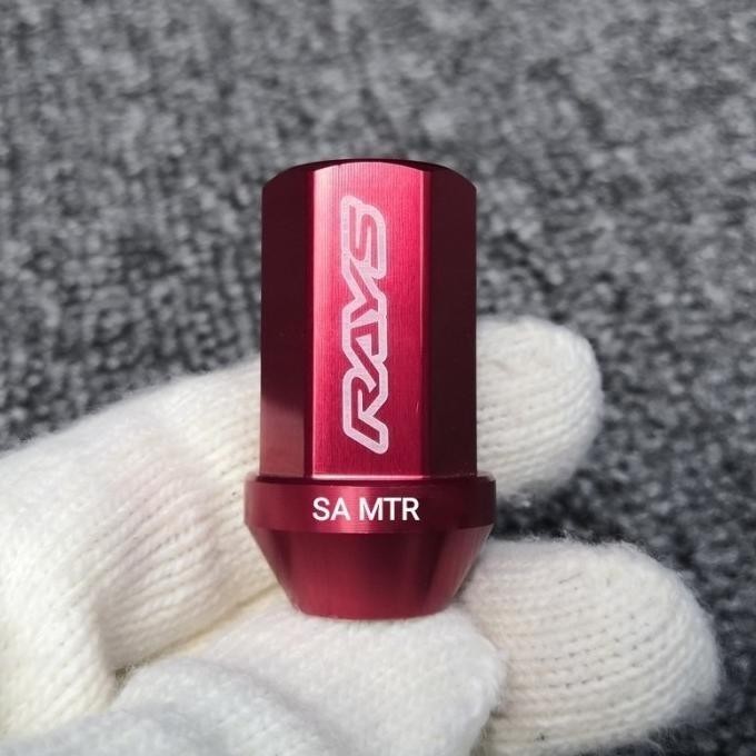 LUGNUT MUR BAUT VELG MOBIL RACING RAYS 12X1.5 DURANUT PANJANG 42MM