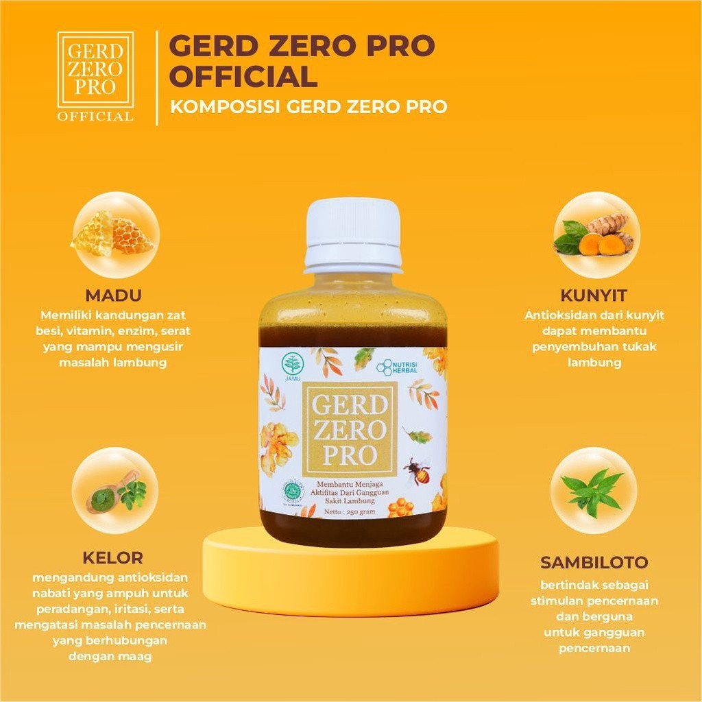 

GERD ZERO PRO MADU HERBAL 250GRAM