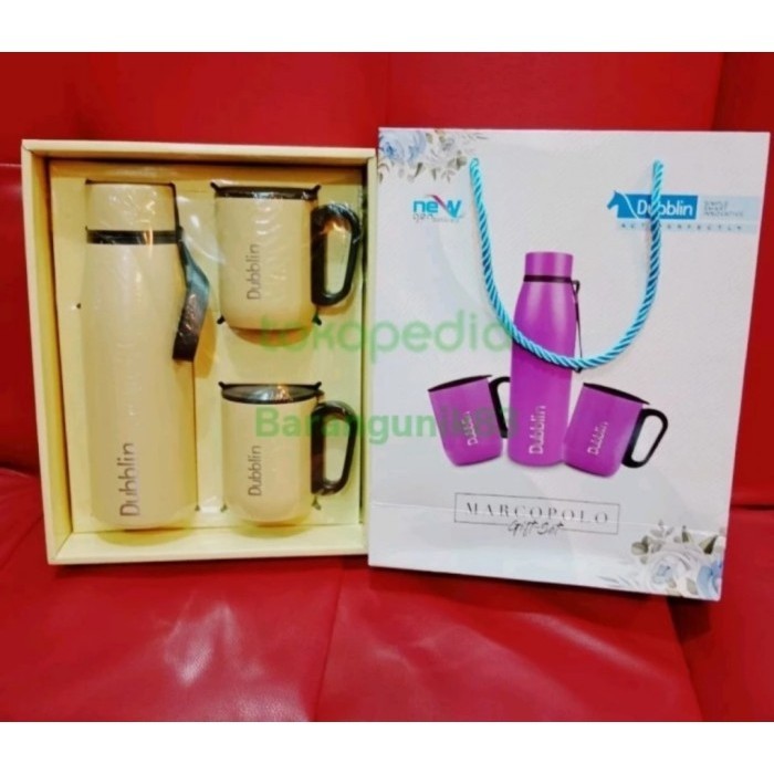 Termos Dan Gelas Mug Dubblin MARCOPOLO Gift set