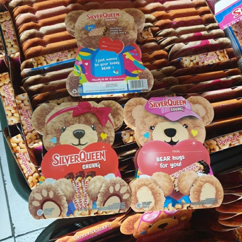 

D99 SILVERQUEEN BERUANG BEAR LOVE PACK SILVERQUEN BELI 1 GRATIS 1 CHOCOLATE COKLAT PROMO VALENTINE