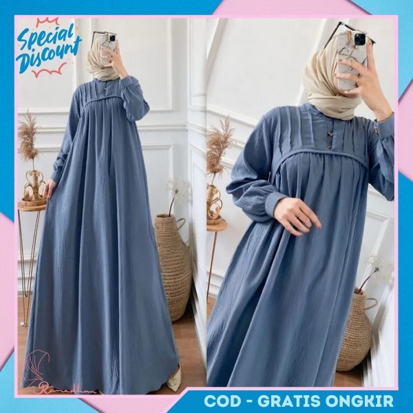 Gamis Jubah Cewe Termurah Dress Baj Gamis Lengan Panjang Ghamis Famis Rmadahan Games Estetik Bju Gam