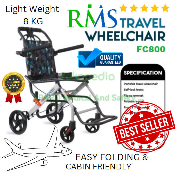 Korsi Roda Traveling DY800 / Kursi Roda Umroh Haji Travel Masuk Cabin.