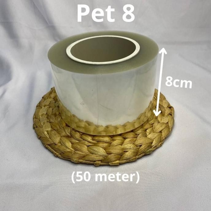 ready tart cake collar roll 50 m/ pet mika pembatas pinggiran kue/ mika roll