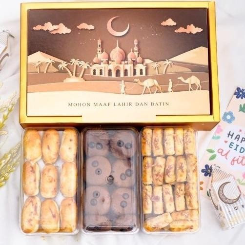 

Paket Kue Kering Lebaran Isi 4|Parsel Hampers Kue Kering Kuker Lebaran