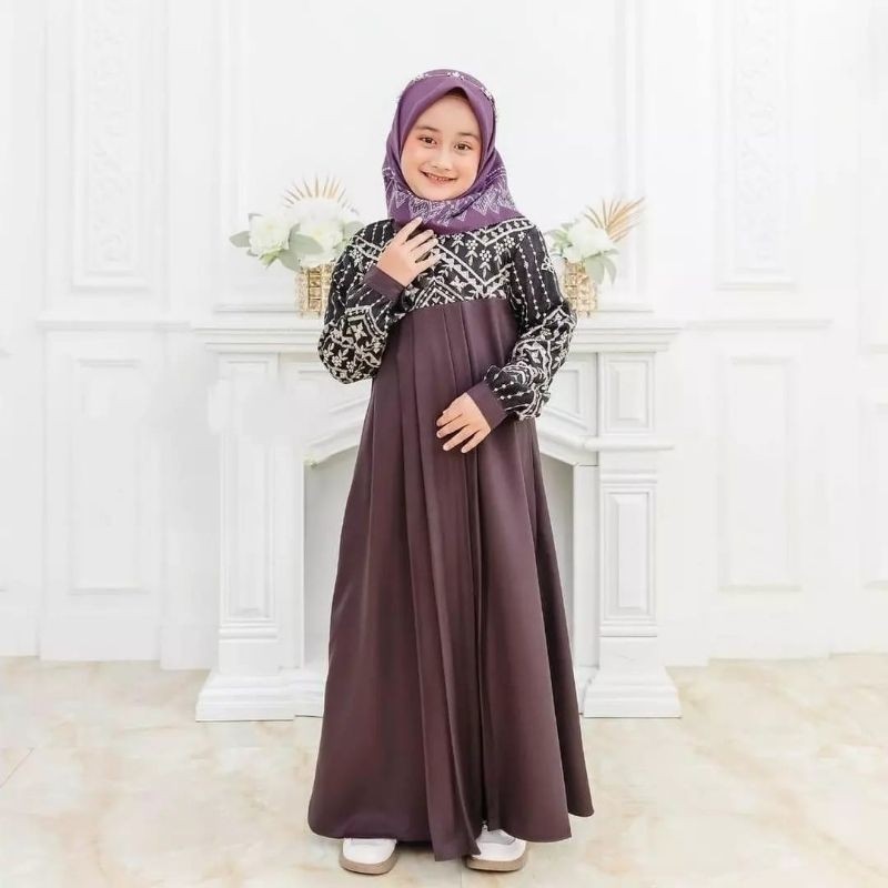 Gamis Anak Perempuan Terbaru 224 Umur 12 Tahun 5 1 8 13 2 1 Gamis Tanggung Remaja Lebaran Abaya Idul