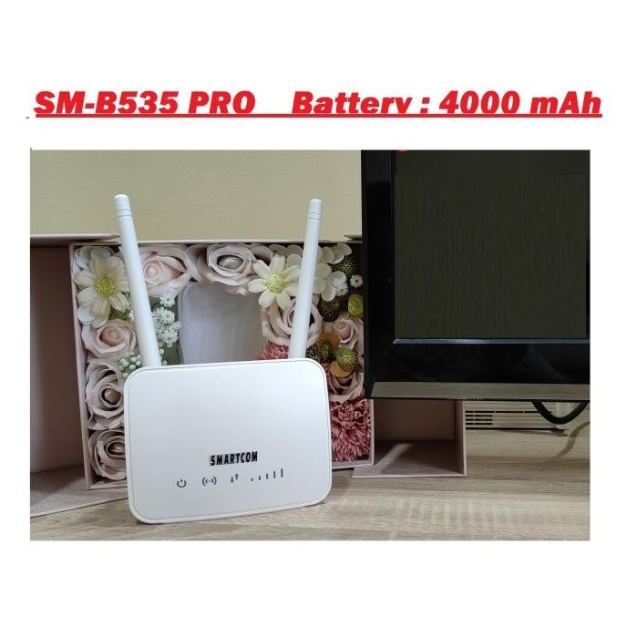 BARANG TERLARIS SMARTCOM Modem Wifi Home Router 4G B535 PRO + Unlock All Operator