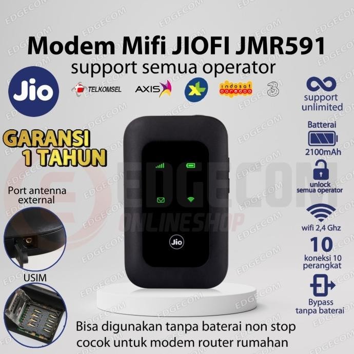 BARANG TERLARIS Mifi Modem JIO JMR591 Telkomsel 4G LTE 14GB UNLOCK All Operator GSM
