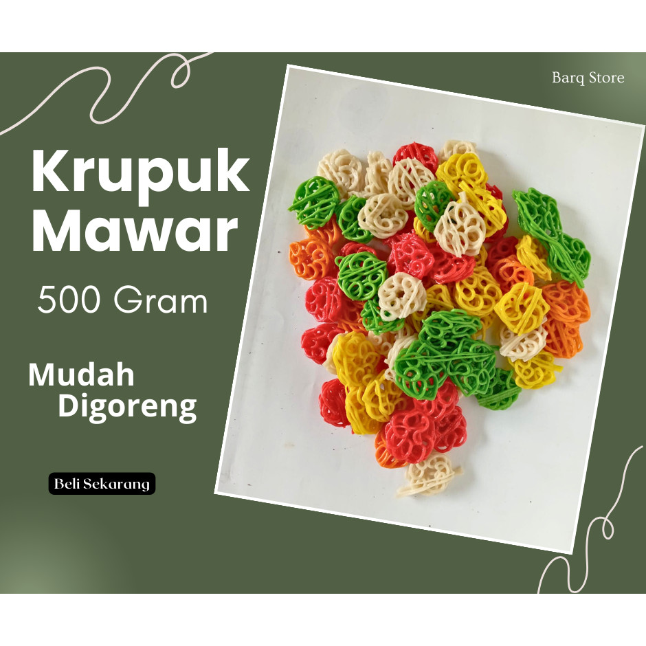 

Krupuk Mawar Mini Warna Warni 500 Gram