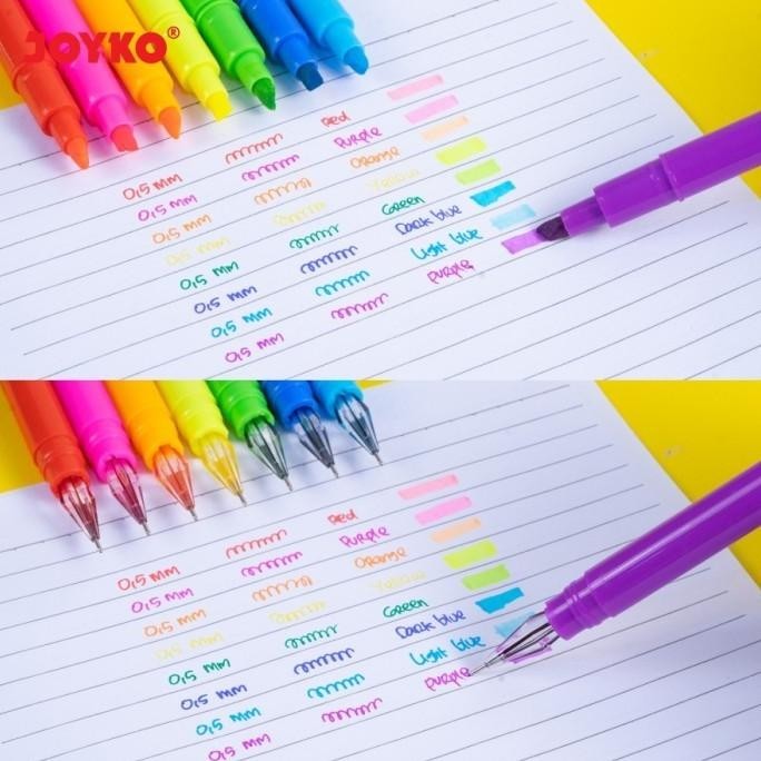 

Terbaik Joyko 2 in 1 Pulpen + 8 Warna Highlighter GPC-277 GPC 277 ,,