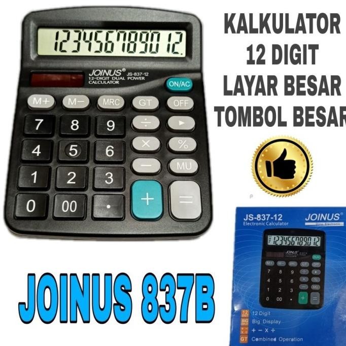 

Terlaris KALKULATOR 12 DIGIT JOINUS JS 837B - kk-837 ,.