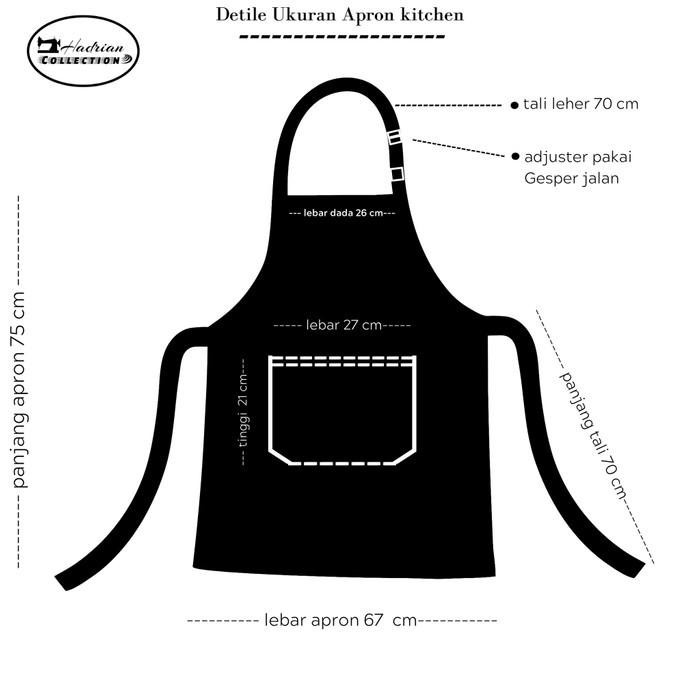 Hot - Celemek Apron Masak Dapur - Drill - Hijau Tosca - CATAT KODEWARNA, apron polos ..