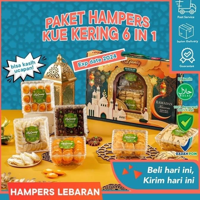 

Terlaris Paket Hampers Parcel Lebaran Ramadhan Isi 6 Kue Kering Cake Cookies Berkualitas